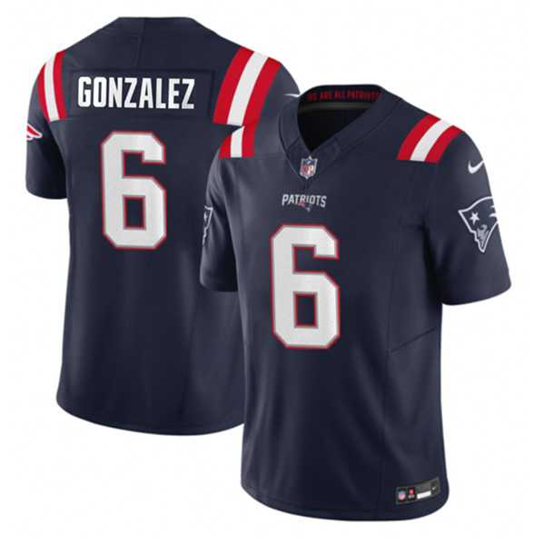 Men & Women & Youth New England Patriots #6 Christian Gonzalez Navy 2023 F.U.S.E. Vapor Limited Jersey->new england patriots->NFL Jersey